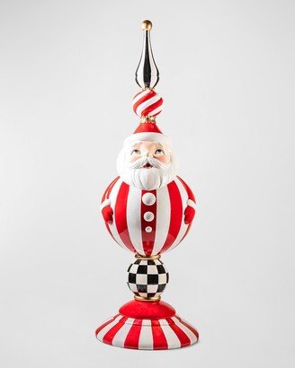 Peppermint Santa Trophy Finial