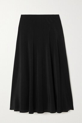 Medela Duchesse-satin Midi Skirt - Black