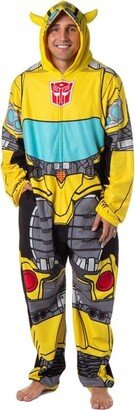 Transformers Men's Retro Character Union Suit One Piece Costume Pajama (BB 2X/3X) Yellow