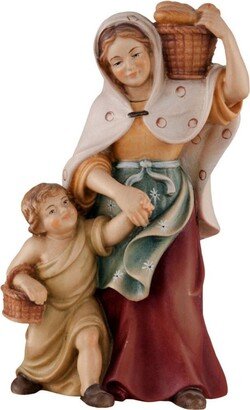 Shepherdess With Child - Folk, Shepherdess For Wood Nativity, Nativity Figurine, Religious Gift, Church Supplies, Christian Gift