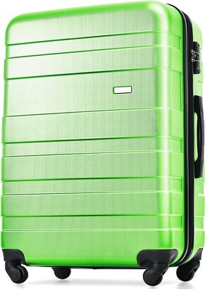 NINEDIN Green Trunk Sets 3 piece Sets Luggage Hardside Lightweight Durable Suitcase sets Spinner Wheels Suitcase w/ TSA Lock 20''24''28