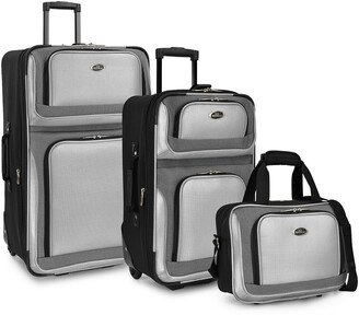 U.S. Traveler New Yorker 3Pc Rolling Luggage Set-AB