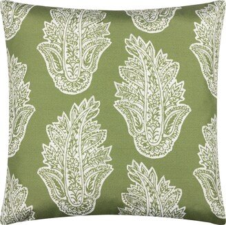 Paoletti Kalindi Paisley Outdoor Cushion Olive