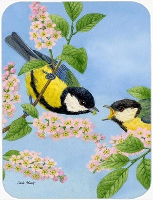 ASA2128LCB Eurasian Blue Tits Birds Glass Cutting Board