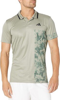 Tennis Paris Heat.RDY Freelift Polo (Silver Pebble) Men's Clothing