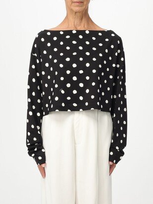 blouse in stretch viscose with Polka Dots
