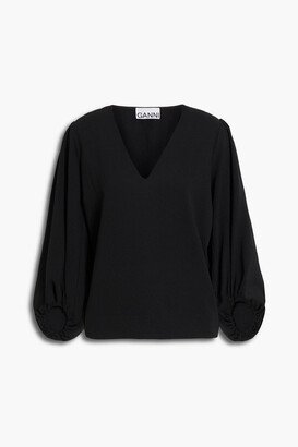 Gathered crepe blouse-AA