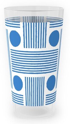 Outdoor Pint Glasses: Beams - Blue Outdoor Pint Glass, Blue