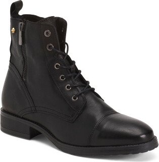 TJMAXX Leather Laced Up Booties For Women