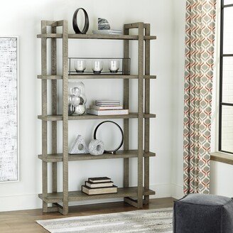 Bergton Gray Bookcase - 48W x 16D x 78H