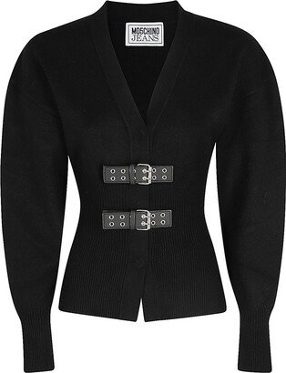 Buckle Detailed Knitted Cardigan