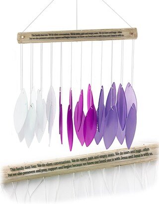 stained Glass Memorial This Family Does Loss Acrylic Custom Purple Wind Chime Sun Catcher Combo Sympathy Gift By Weathered Raindrop