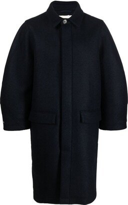 Puff-Sleeves Single-Breasted Coat