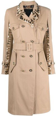 Studded Belted Trench Coat