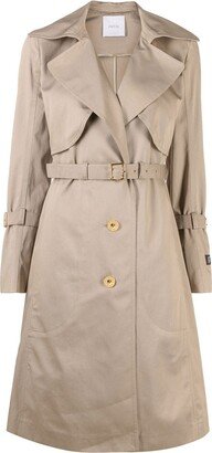 Knee-Length Cotton Trench Coat