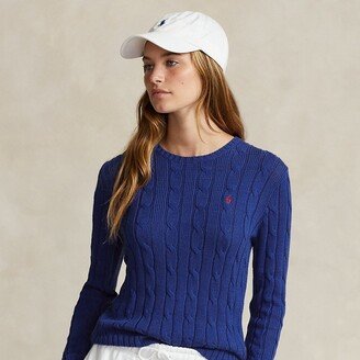 Cable-Knit Cotton Crewneck Sweater-AA