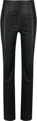 Bootcut Leather Trousers