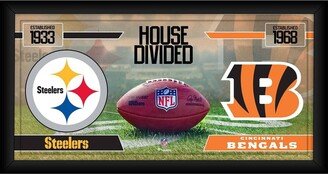 Fanatics Authentic Pittsburgh Steelers vs. Cincinnati Bengals Framed 10 x 20 House Divided Football Collage