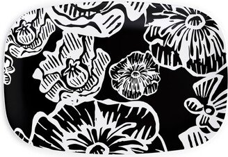 Serving Platters: Poppy Arty Serving Platter, Black