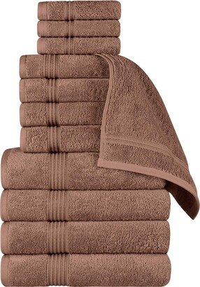 Egyptian Cotton 12Pc Highly Absorbent Solid Ultra Soft Towel Set-AB