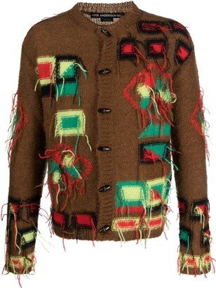 Village intarsia-knit cardigan