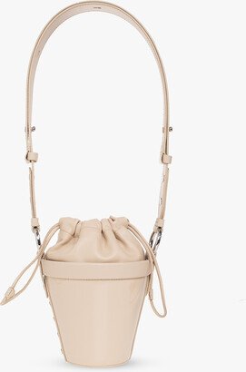 'Fire' Leather Shoulder Bag - Cream