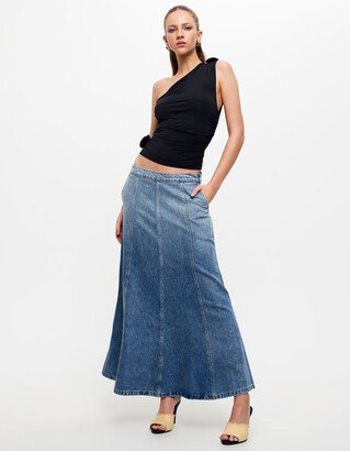 Wyoming Womens Maxi Denim Skirt