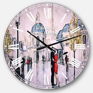 Designart Romantic French Country Oversized Metal Wall Clock