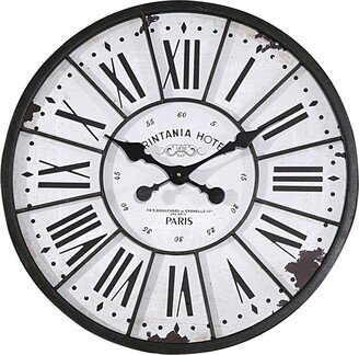 Turn of The Century Style Wall Clock - Black/white