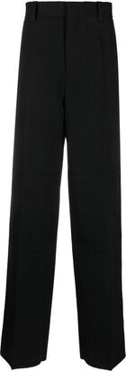 High-Waist Wool Wide-Leg Trousers