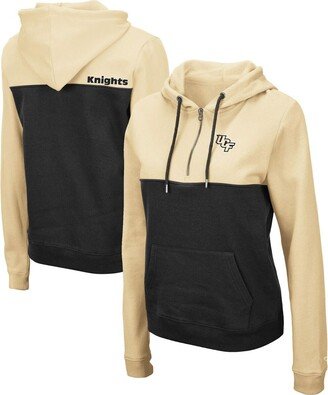 Women's Gold, Black Ucf Knights Aidan Half-Zip Hoodie - Gold, Black