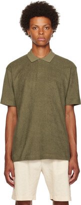 Khaki Towelling Polo