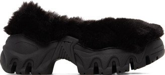 Black Boccaccio II Aura Faux-Fur Ballerina Flats