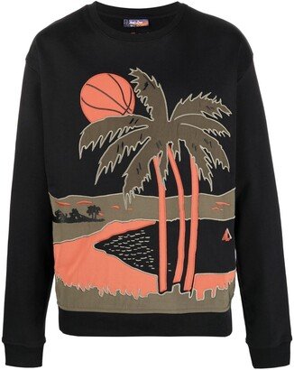 Palm Tree Print Jumper