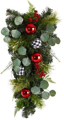 Holiday Christmas Greenery Ornament Artificial Swag, 26