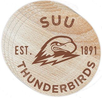 R & Imports Southern Utah University Wood Coaster Engraved 4-Pack