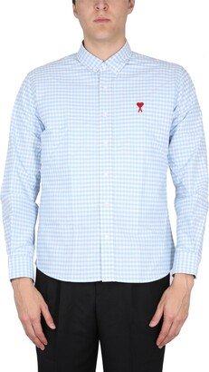 de Coeur Logo Embroidered Checked Shirt