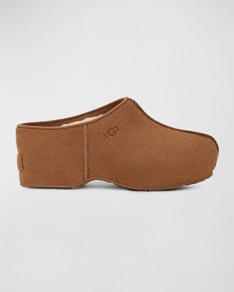 Cottage Suede Wool Slide Clogs