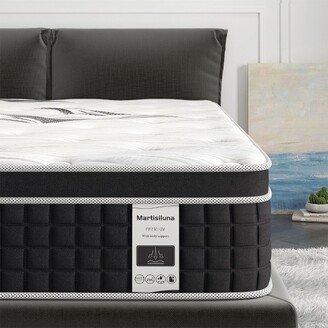 Martisiluna 10.5 Inch Hybrid Gel Memory Foam Mattress In a Box with Individually Wrapped Coil Innerspring and Enhanced Edge Support, Twin Sized Bed