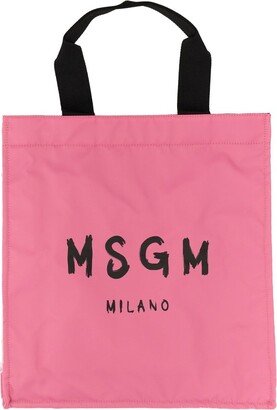 Logo Printed Top Handles Tote Bag-AC