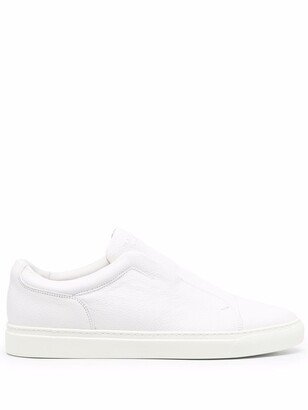 Leather Slip-On Sneakers-AE