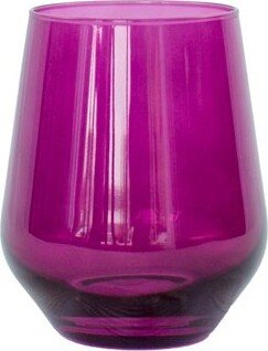 Estelle Colored Glass Stemless Wine Glass, Set of 6-AA