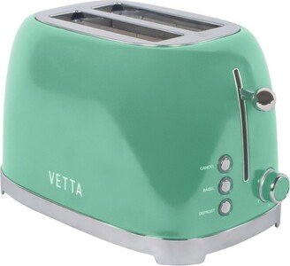 2-Slice Extra-Wide-Slot Retro Toaster, Stainless Steel (Seafoam Green)