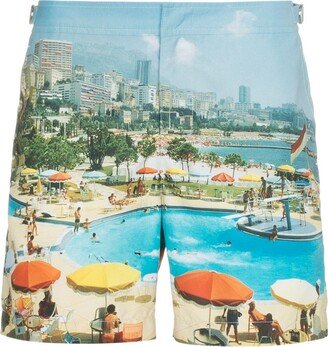 Bulldog Monte Carlo print swim shorts