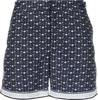 Blue Bulldog Floral Print Swim Shorts