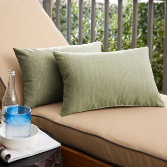 Humble and Haute Charisma Indoor/Outdoor Sage Sunbrella Lumbar Pillow