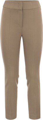 Skinny fit trousers in viscose and cotton