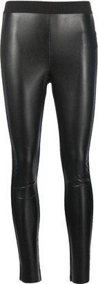 Faux-Leather Skinny Trousers-AF