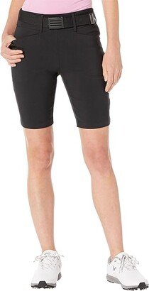 9.5 Inseam Stretch Tech Shorts (Caviar) Women's Shorts