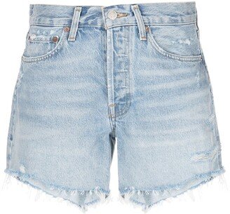 Parker high-waisted denim shorts-AA